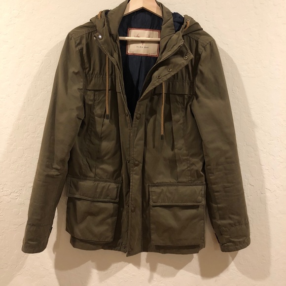 zara man green jacket